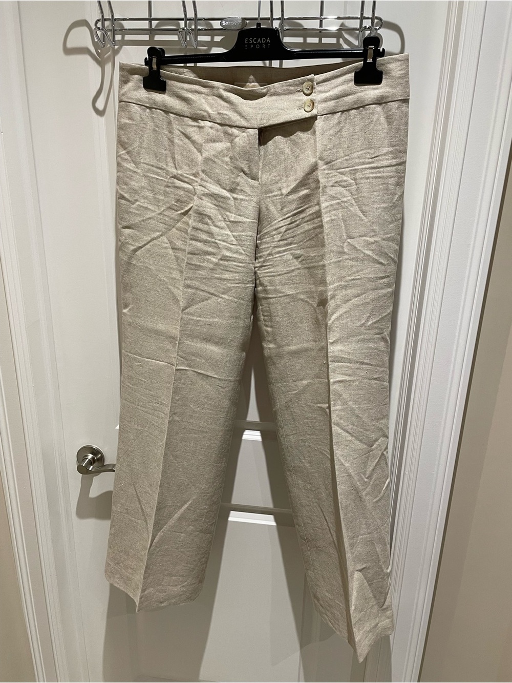 MICHAEL Michael Kors Cream Straight-Leg Trousers